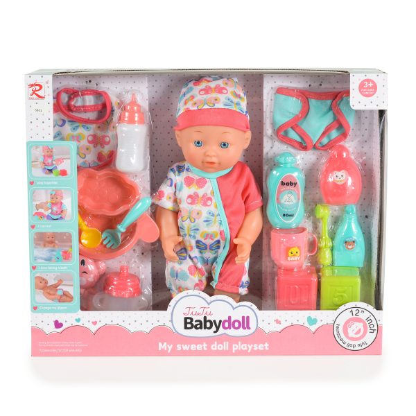 31cm Doll feeding and bathing set 6801