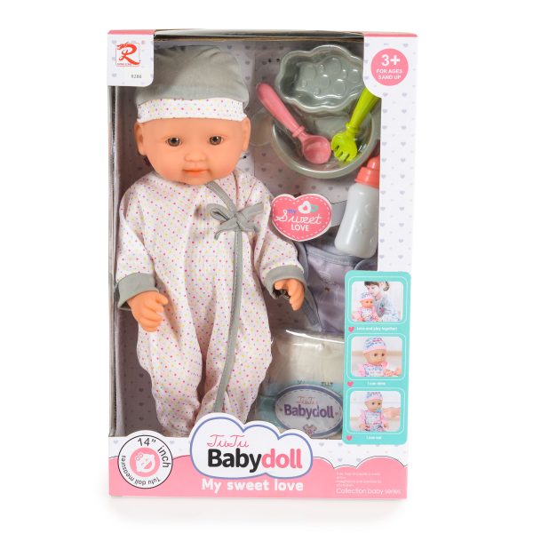 36cm Doll with accessories Grey 6286