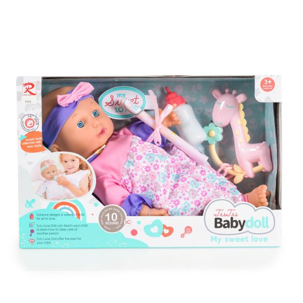 36cm Doll with stuffed body and sound Owl 6291