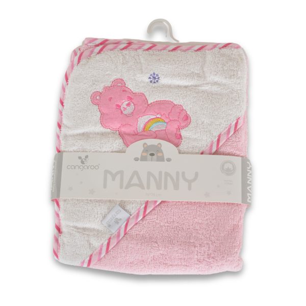 Hooded Towel “Manny“ 76x76cm pink