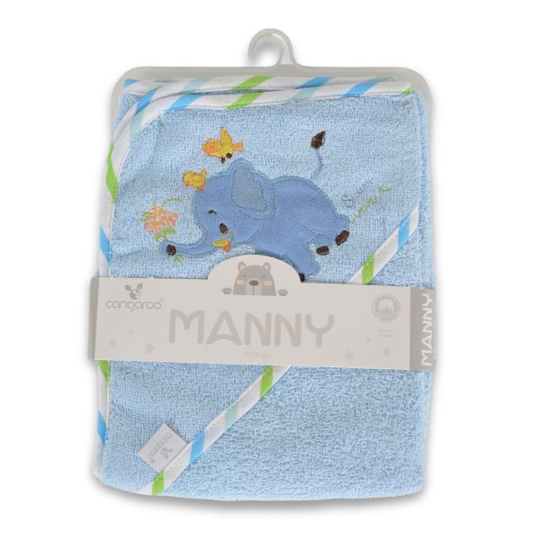 Hooded Towel Manny 76x76cm blue