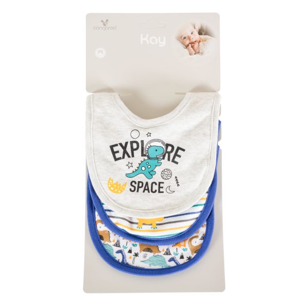 Baby Bib Kay blue 3pcs