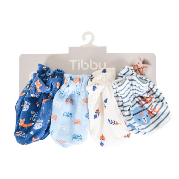 Baby mittens Tibby blue