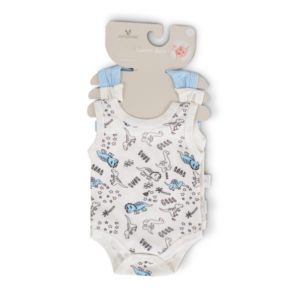Baby bodysuit set - 3 pieces Sweet roar blue