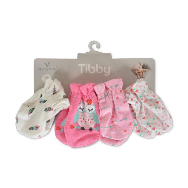 Baby mittens Tibby pink