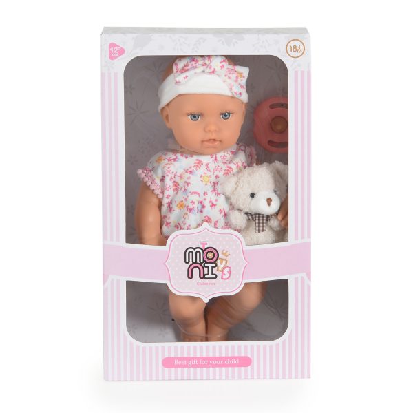 30cm Doll Bear & Baby pink - LS1255-6