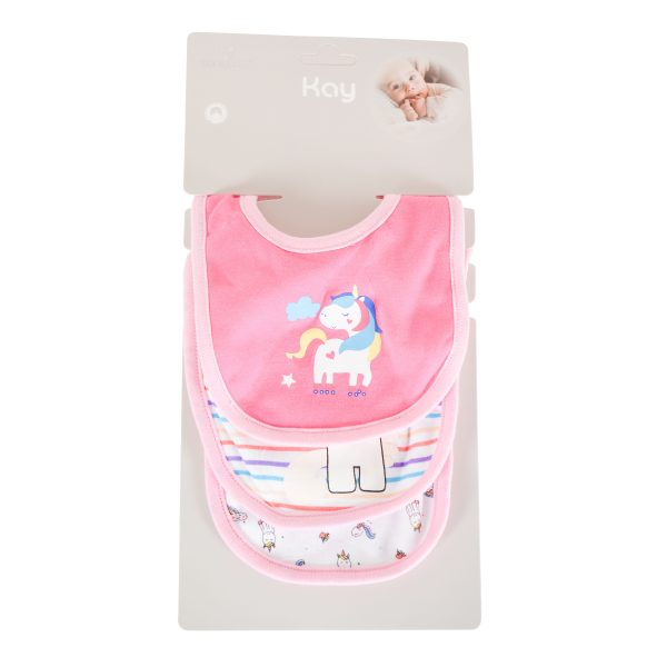 Baby Bib Kay pink 3pcs