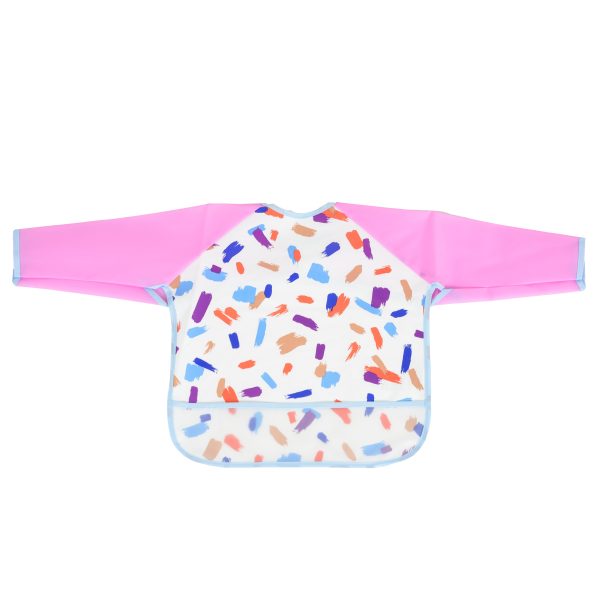 Bib with sleeves Holdy pink