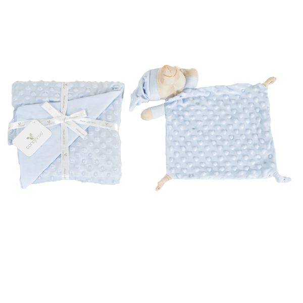 Blanket 75/100 cm with toy Bennie blue