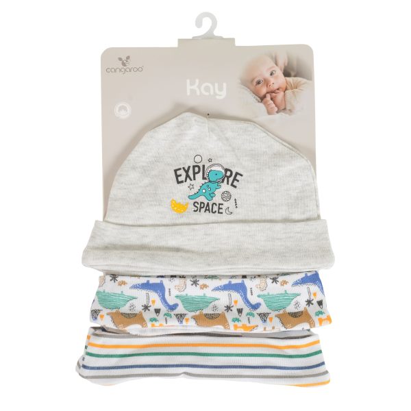 Baby hats Kay blue 3pcs
