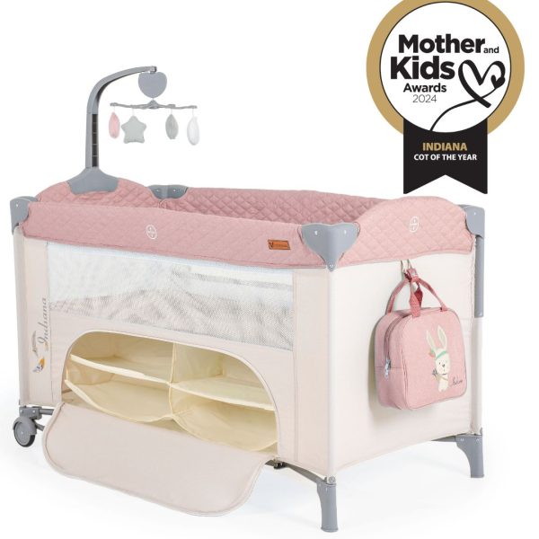 Folding cot Indiana pink