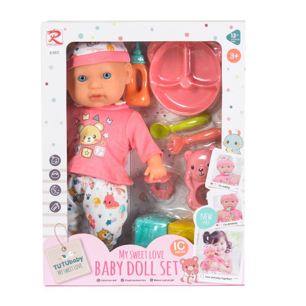 33cm Doll with accessories - 6360