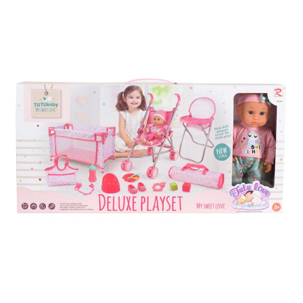 31cm Doll set -pink - 88869