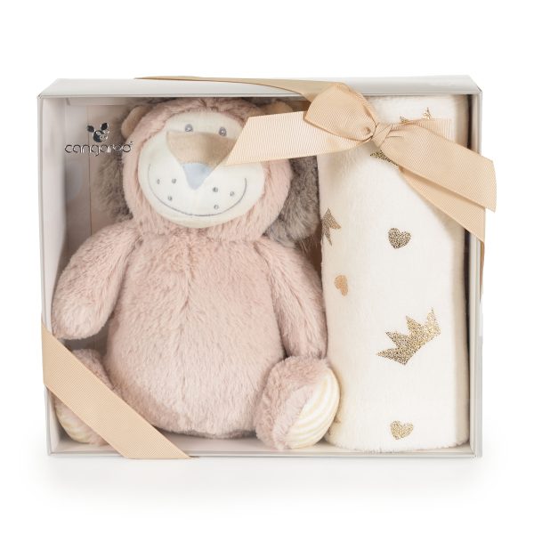 Baby blanket 90/75 cm with toy Lion