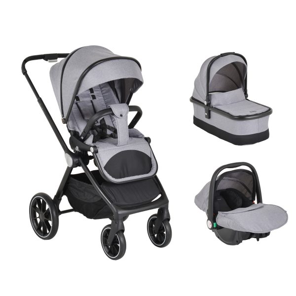 Christiano baby stroller 3 in 1 grey