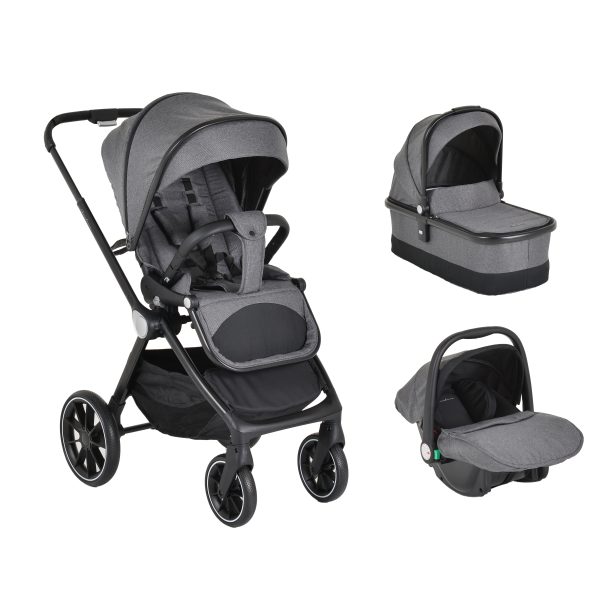 Christiano baby stroller 3 in 1 dark grey