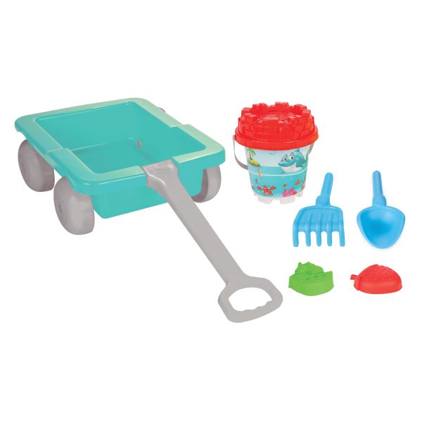 Pilsan 06112 Bucket set with carriage  turquoise