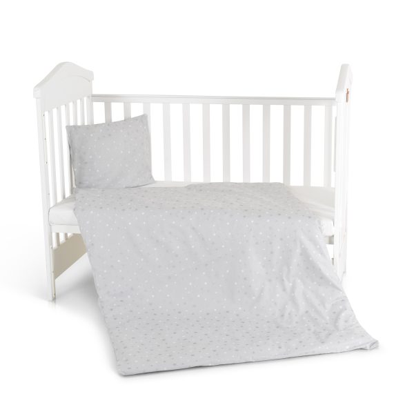 Baby bedding set 3 pcs. 120/60 NOOK Grey Stars