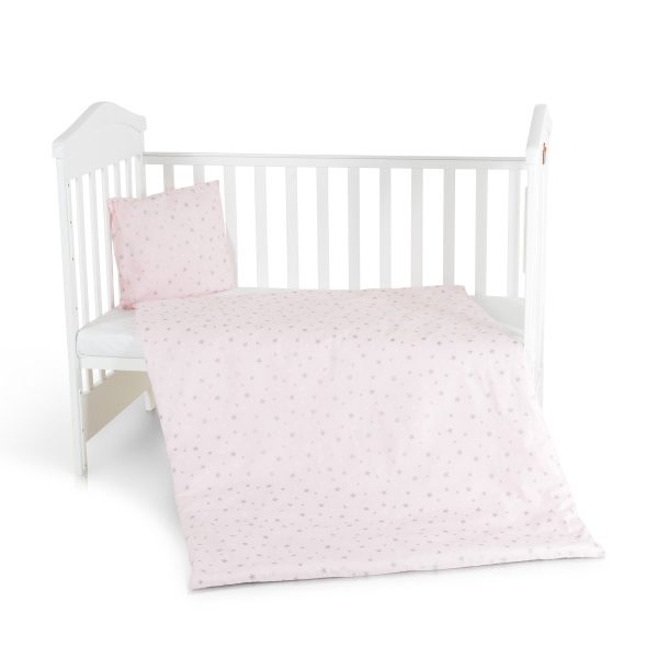 Baby bedding set 3 psc. 120/60 NOOK Pink Stars