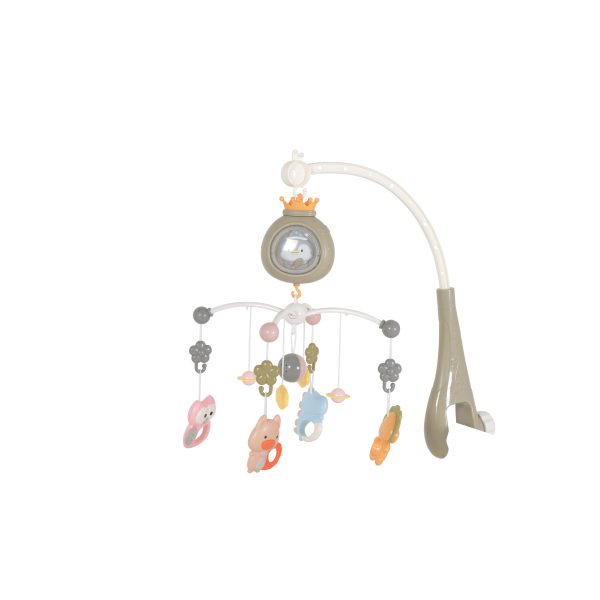 Baby bed bell Penguin with white noise grey