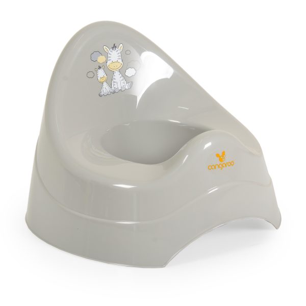 Baby potty Zebra pastel grey