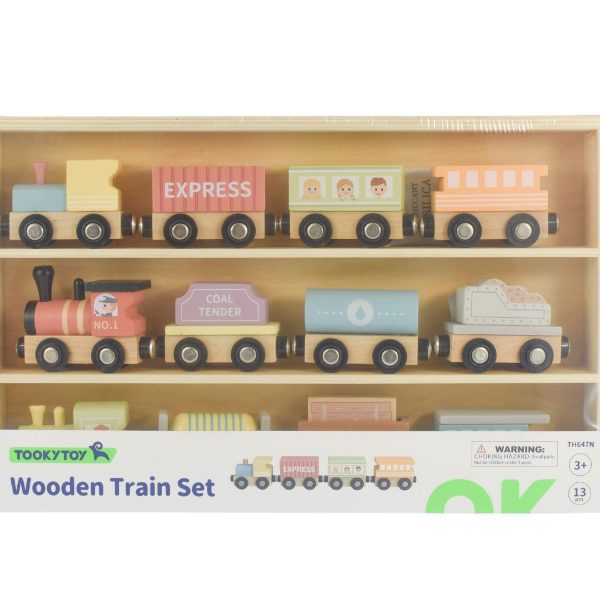 Tooky Toy Wooden Train Set TH647N