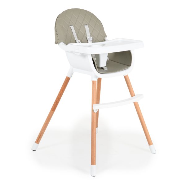 Wooden high chair Gelato 2 in 1 grey