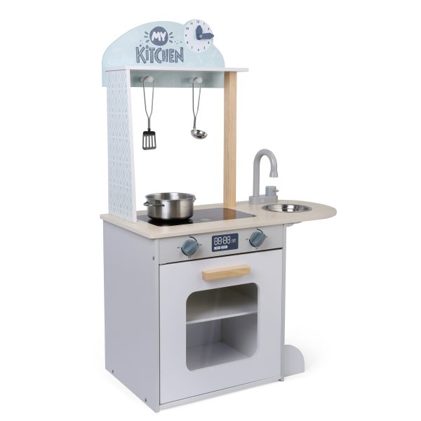 Wooden Play Kitchen (with 4 cookware) 7251