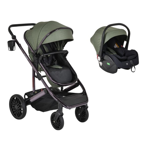 Baby stroller 2 in 1 All road Dark green