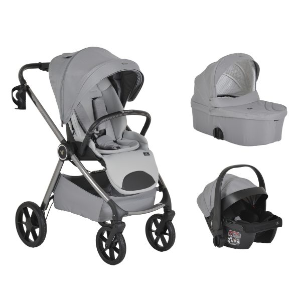 Baby stroller 3 in 1 Unique Silver cloud
