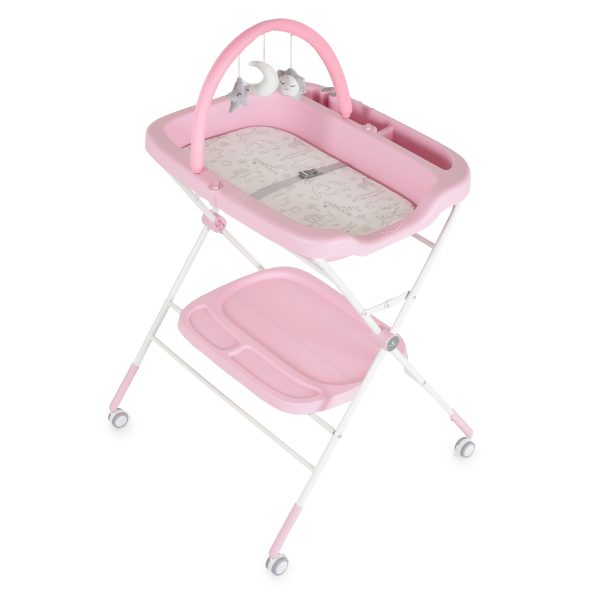 Multifunctional changing table Croco pink