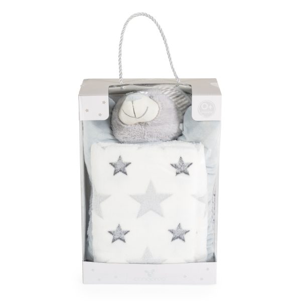 Baby Blanket 90/75 cm with a pillow Sleepy bear grey