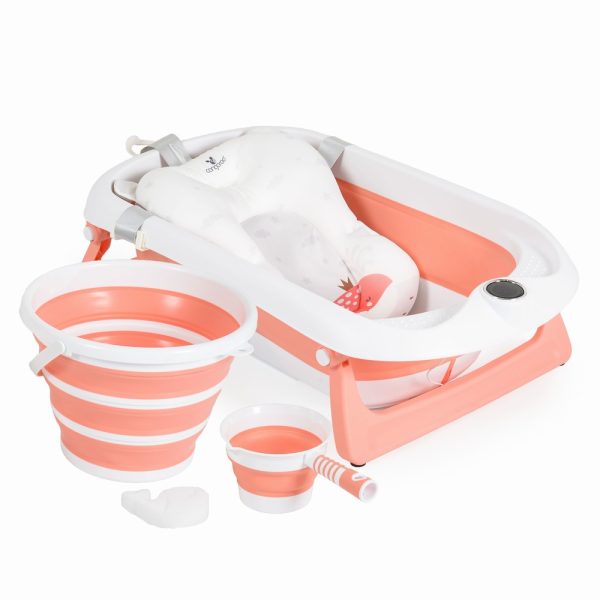 Foldable Baby Bath Set Balena Pink