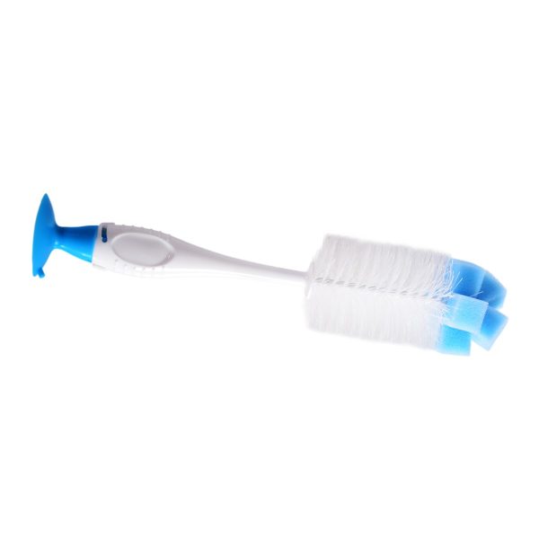 2 in 1 Bottle and nipple brush blue BE803H-B