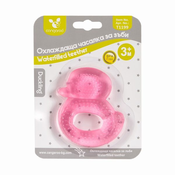 Water filled teether Duck Pink - T1199