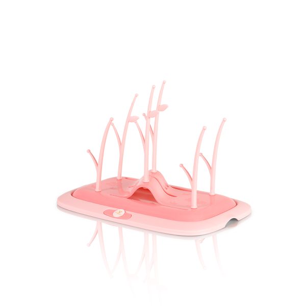 Bottle drying rack coral pink