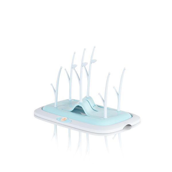 Bottle drying rack coral blue