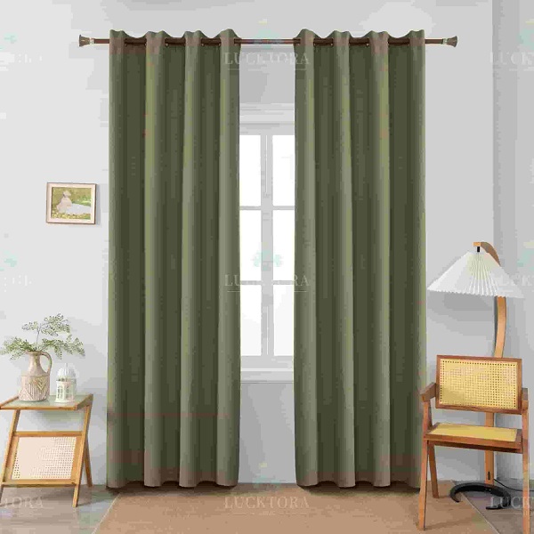 Έτοιμη κουρτίνα με κρίκους πλήρης σκίασης 140Χ265