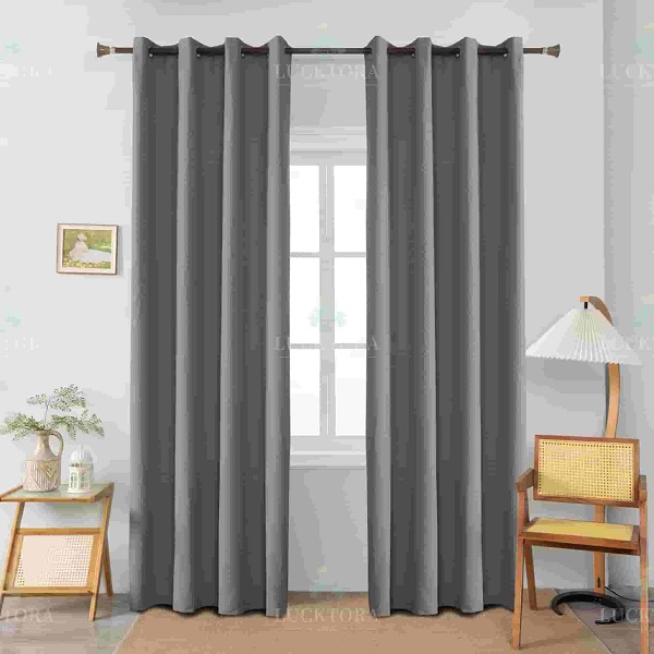 Έτοιμη κουρτίνα με κρίκους πλήρης σκίασης 140Χ265