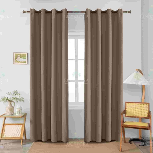 Έτοιμη κουρτίνα με κρίκους πλήρης σκίασης 140Χ265