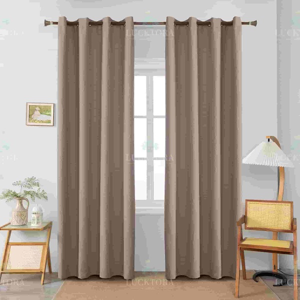 Έτοιμη κουρτίνα με κρίκους πλήρης σκίασης 140Χ265