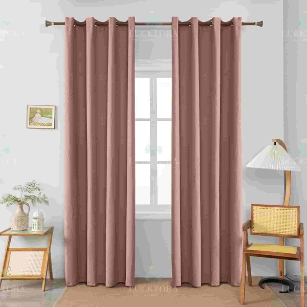 Έτοιμη κουρτίνα με κρίκους πλήρης σκίασης 140Χ265