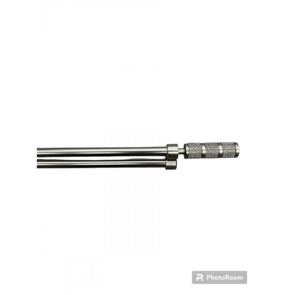 Διπλό Κουρτινόξυλο Inox 160 Εώς 310cm 19mm SCSZ-LEPTODIPLO160-Ασημί