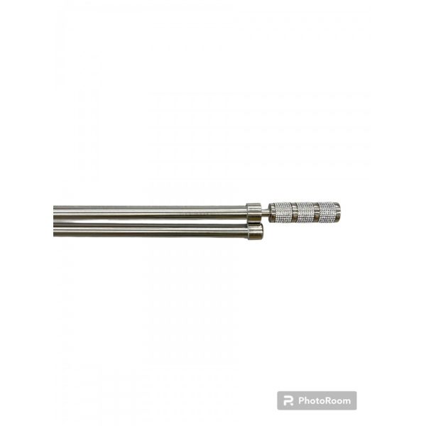 Διπλό Κουρτινόξυλο Inox 160 Εώς 310cm 19mm SCSZ-LEPTODIPLO160-Ασημί Ματ
