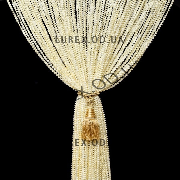 Κουρτίνα με κρόσια Μπεζ