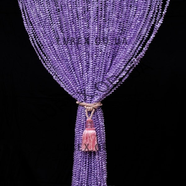 Κουρτίνα με κρόσια Μωβ