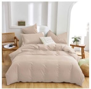 ΣΕΤ ΣΕΝΤΟΝΙΑ 4 ΤΕΜΑΧΙΩΝ  ΜΟΝΟΧΡΩΜΑ 220×240 Beige