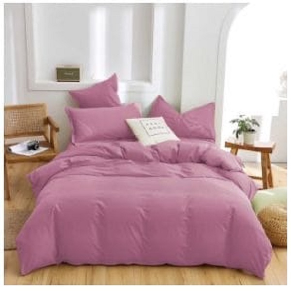 ΣΕΤ ΣΕΝΤΟΝΙΑ 4 ΤΕΜΑΧΙΩΝ  ΜΟΝΟΧΡΩΜΑ 220×240 Pink