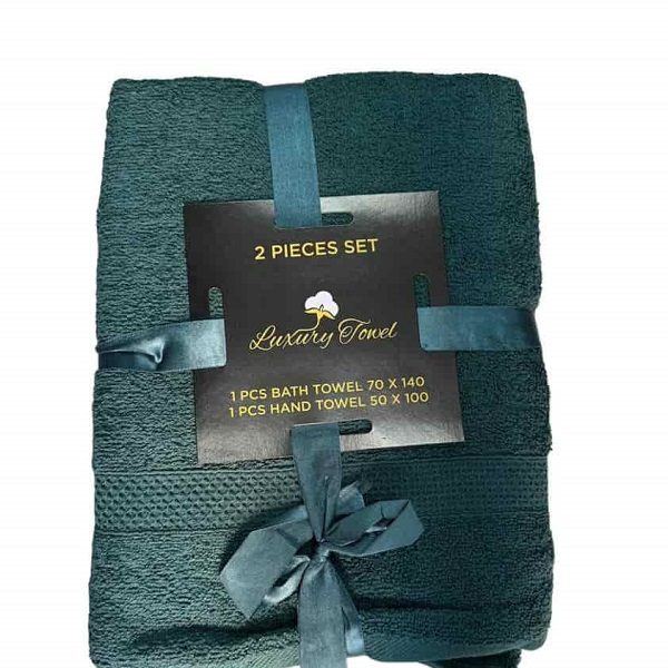 Σετ Πετσέτες 2 Τεμαχίων Πράσινο