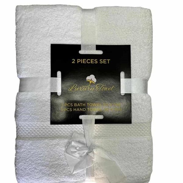 Σετ Πετσέτες 2 Τεμαχίων Λευκό